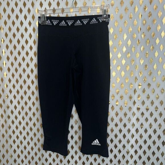 Adidas capri leggings black size S - Picture 1 of 3